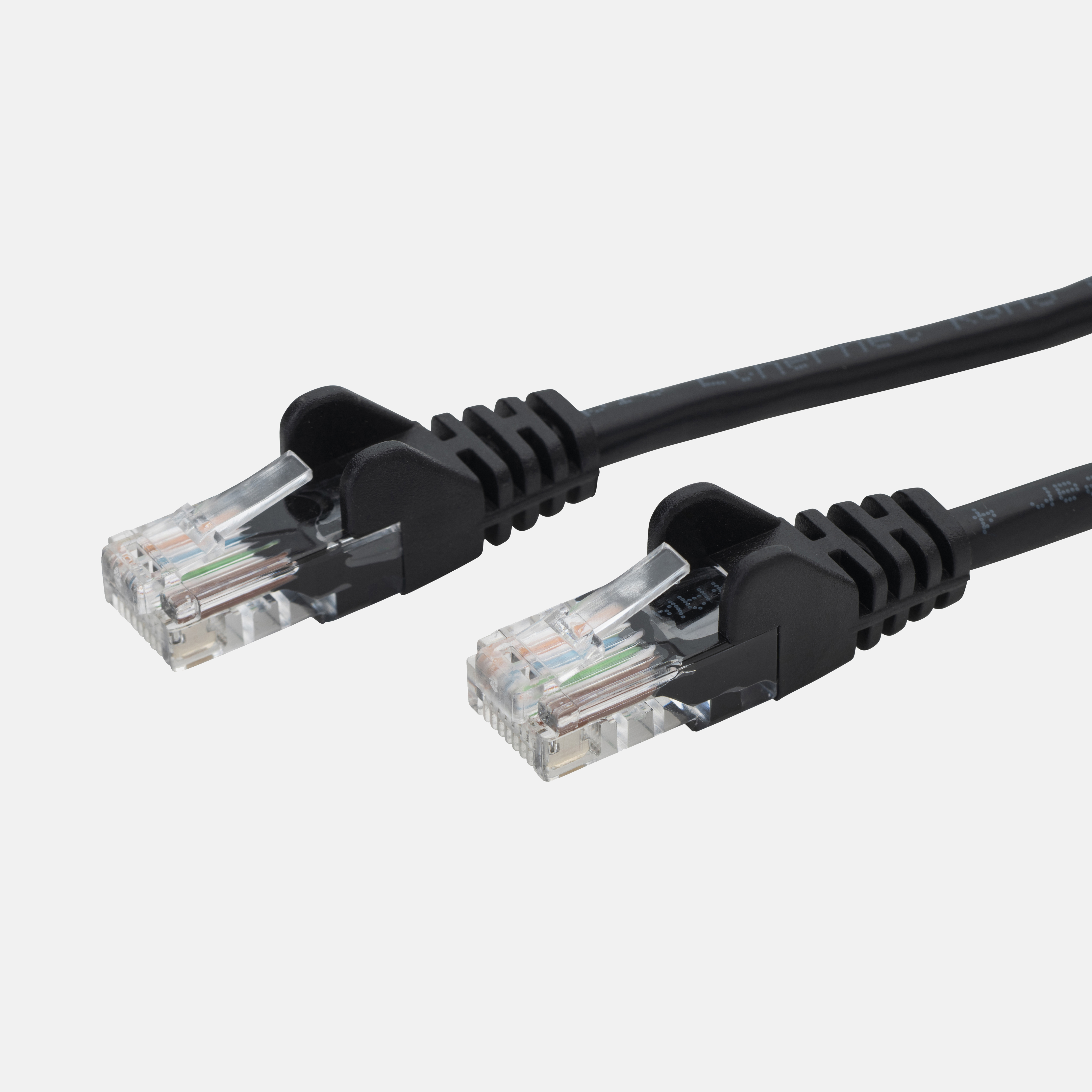 10m RJ45 CAT5e UTP Stranded Flush Moulded Network Cable - 24AWG - Black